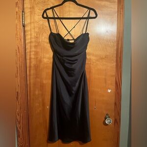 Sachin + Babi Black Backless Satin Dress